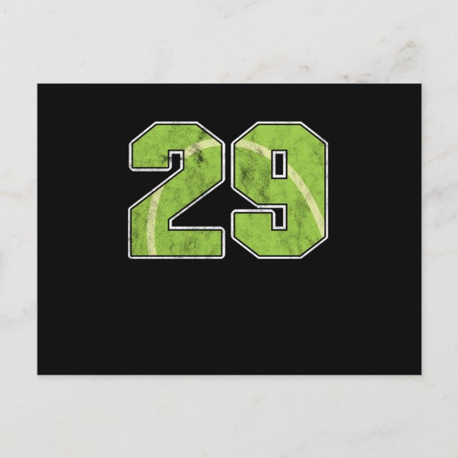 Cartão Postal Tennis Ball 29 th Birthday Celebration Sports Gift (Frente)