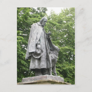 Cartão Postal Tennyson e seu cachorro