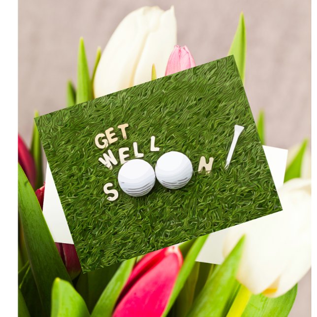 Cartão Postal Tente se recuperar logo golfista com bola de golfe (Criador carregado)