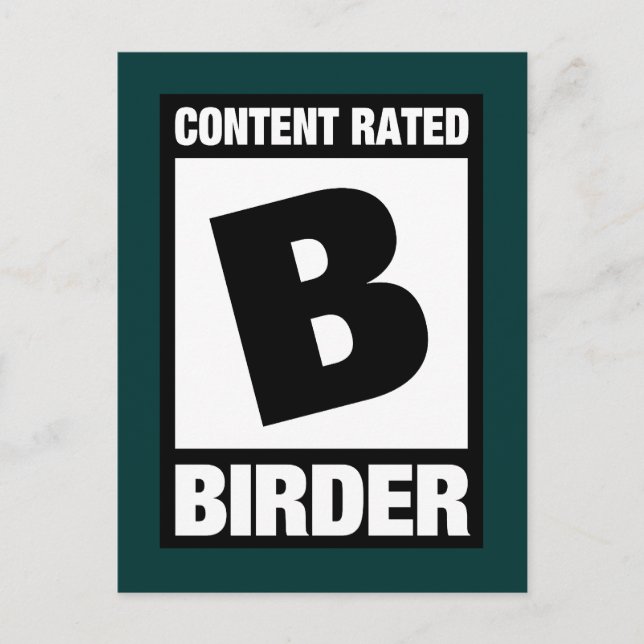 Cartão Postal Teor Classificado B: Birder (Frente)