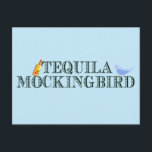 Cartão Postal Tequila Mockingbird Livro Funny Lover Pun Azul<br><div class="desc">Palavras engraçadas tocam cartão postal em azul para uma pessoa literária em sua vida que gosta de trocadilhos de livros. Uma bela peça de palavras para um autor, escritor ou livreiro que gosta de ler romances famosos e beber bebidas alcoólicas. Um professor de literatura inglesa conhecido pelo seu bebendo e...</div>