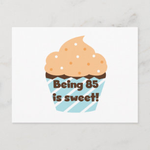 Cartão Postal Ter 85 é t-shirts e presentes de aniversário doces
