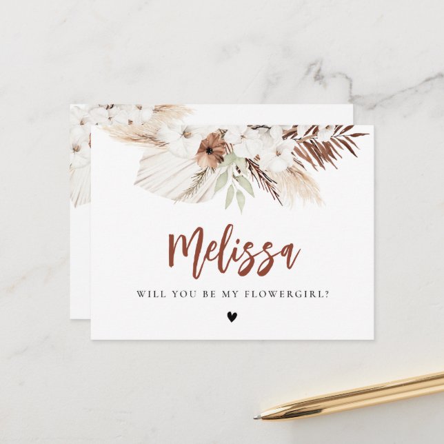 Cartão Postal Teracotta pampas, você será minha floreira? (Frente/Verso In Situ)