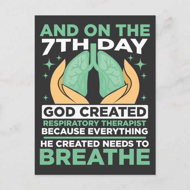 Cartão Postal Terapeuta Respiratório Profissional de Saúde (Frente)