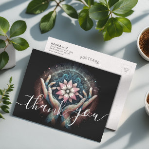 Cartão Postal Terapêutica de Massagem Terapia Mãos Energia Spa B