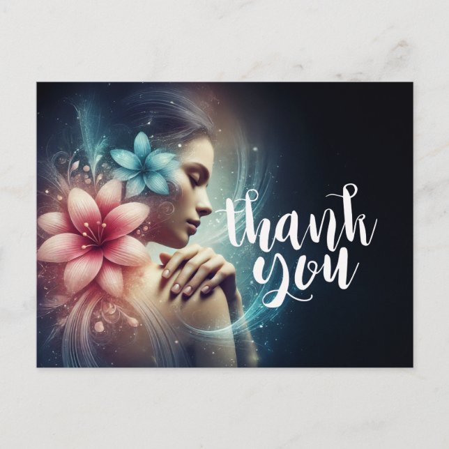 Cartão Postal Terapia de Massagem Mãos de Cura Spa de Energia Be (Frente)