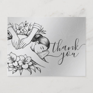 Cartão Postal Terapia de Massagem Mãos de Cura Spa de Energia Be