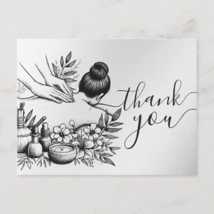 Cartão Postal Terapia de Massagem Mãos de Cura Spa de Energia Be