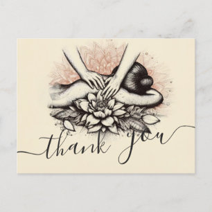 Cartão Postal Terapia de Massagem Mãos de Cura Spa de Energia Be