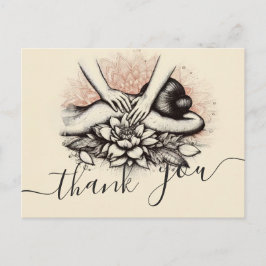 Cartão Postal Terapia de Massagem Mãos de Cura Spa de Energia Be