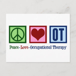 Cartão Postal Terapia Ocupacional de Paz e Amor
