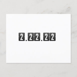 Cartão Postal Terça-feira, 2-22-22 de fevereiro Posto de Profess