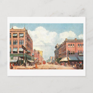 Cartão Postal Terceira Avenida antiga em Birmingham, Alabama