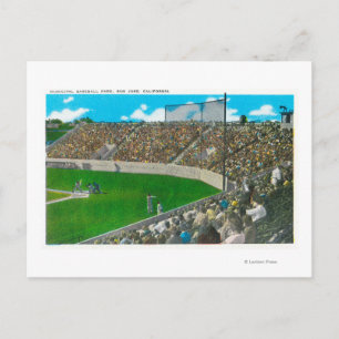 Cartão Postal Terceira Visão de Linha Base do Baseball Municipal