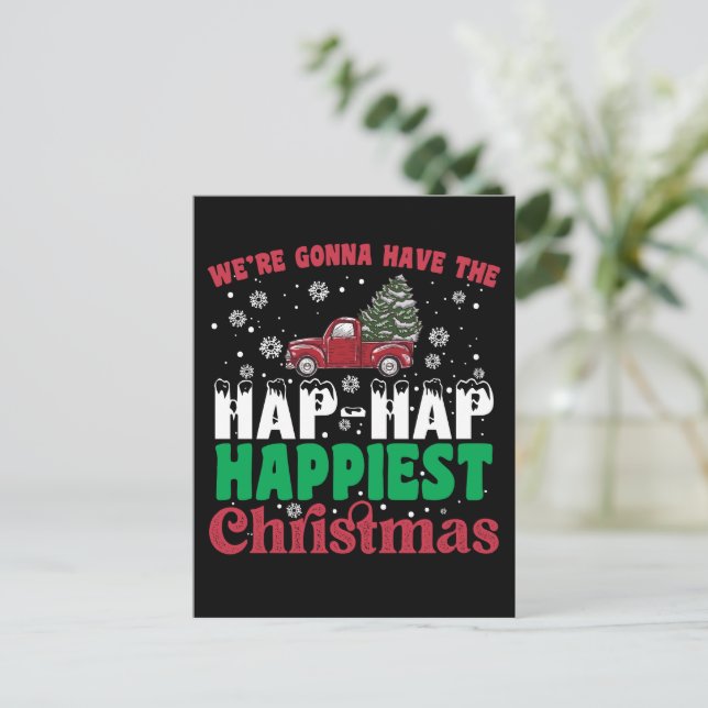 Cartão Postal Teremos o Natal mais feliz  (Em pé/Frente)