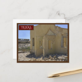 Cartão Postal Terlingua Texas Yellow Building Big Bend