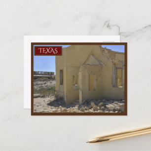 Cartão Postal Terlingua Texas Yellow Building Big Bend