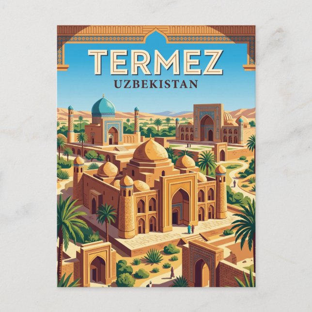 Cartão Postal Termez Uzbequistão (Frente)