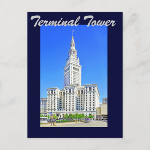 Cartão Postal Terminal Tower, Cleveland, Ohio, EUA