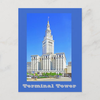 Cartão Postal Terminal Tower, Cleveland, Ohio, EUA