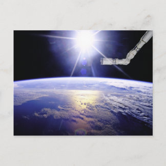 Cartão Postal Terra como visto da estação espacial