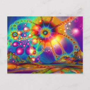 Cartão Postal Terra das iluminações psicodélicas