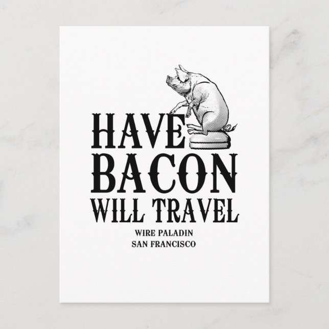 Cartão Postal Terra de Bacon à Vista (Frente)