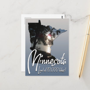 Cartão Postal Terra de Minnesota de 10.000 Lagos