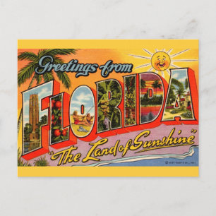 Cartão Postal Terra de Saudação Ensolarada