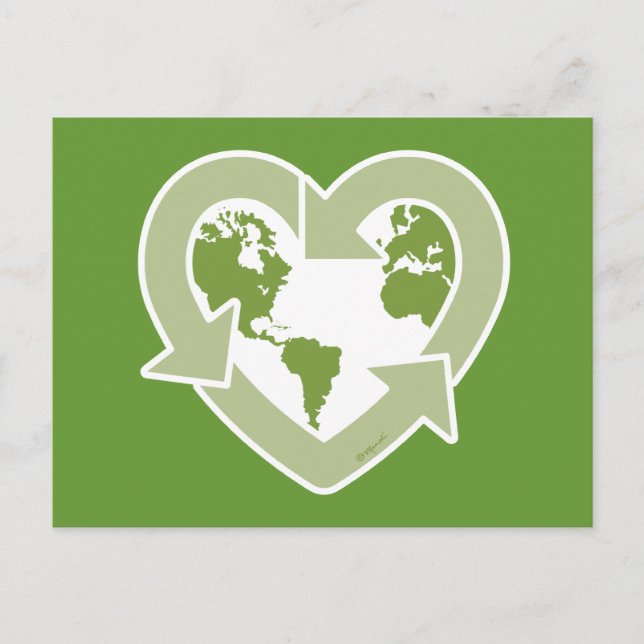 Cartão Postal Terra do amor: Reciclar! (Frente)