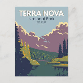 Cartão Postal Terra Nova National Park Canada Viagem Art Vintage