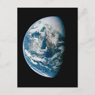 Cartão Postal Terra Tirada Da Nave Espacial Apollo 13.