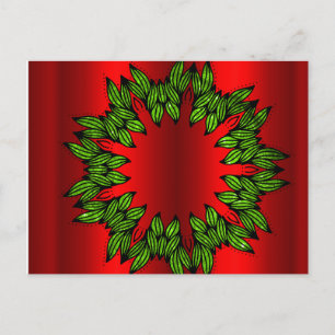 Cartão Postal Terra Verde no Natal Vermelho