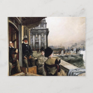 Cartão Postal Terrace da Tavern de Tralgar por James Tissot