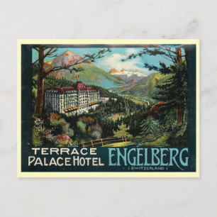 Cartão Postal Terrace Palace Hotel, Engelberg, Suiça