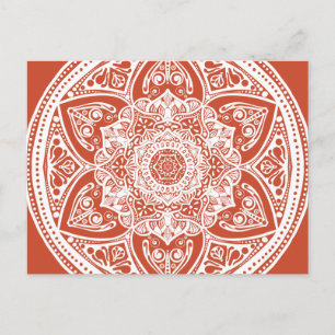 Cartão Postal Terracotta Mandala