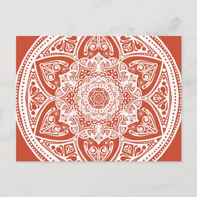 Cartão Postal Terracotta Mandala (Frente)