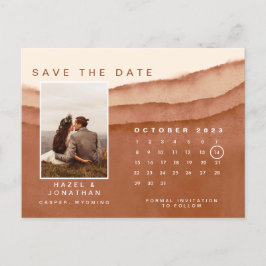 Cartão Postal Terracotta Ombre | Salvar Pos de Calendário de RSV
