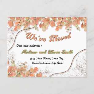 Cartão Postal Terracotta Orange Deixa Rusty Foil Morando Endereç