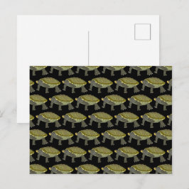 Cartão Postal Terrapin (pattern black) - Postcard