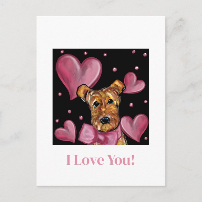 CARTÃO POSTAL TERRIER AIREDALE   (Frente)