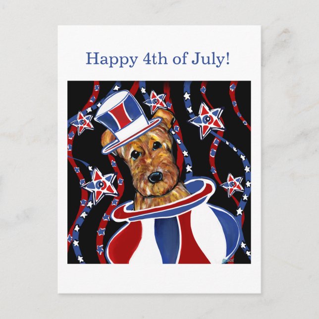 CARTÃO POSTAL TERRIER AIREDALE   (Frente)