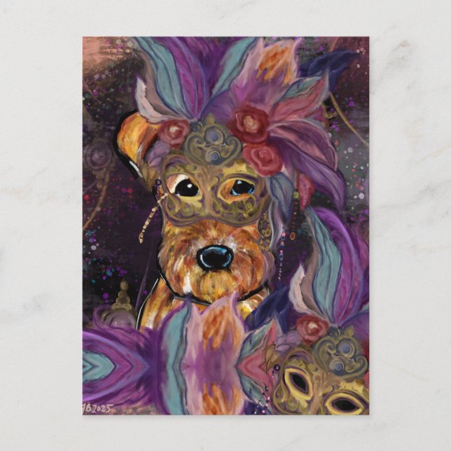 CARTÃO POSTAL TERRIER AIREDALE   (Frente)