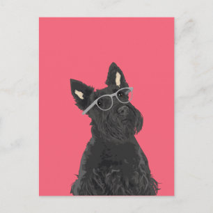 Cartão postal Terrier escocês do hipster para so