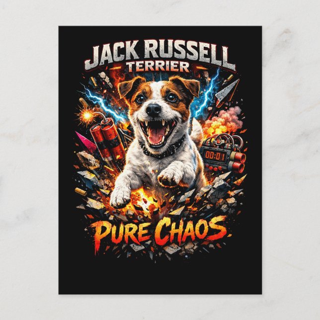 Cartão Postal Terrier Jack Russell (Frente)