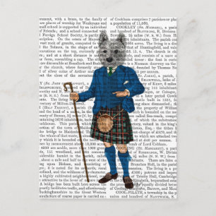 Cartão Postal Terrier na West Highland em Kilt 3