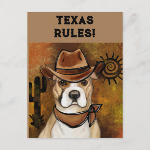 CARTÃO POSTAL TERRIER STAFFORDSHIRE AMERICANO