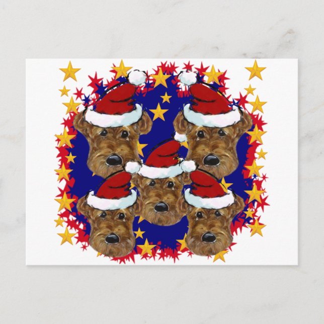CARTÃO POSTAL TERRIERES AIREDALE (Frente)