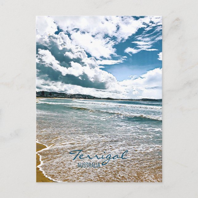 Cartão Postal Terrigal Central Costa NSW Austrália (Frente)
