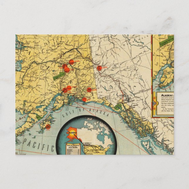 Cartão Postal Território do Alasca (Frente)